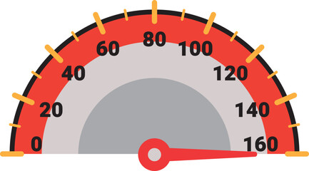 Fototapeta premium Illustration Of Gauge Indicator, Speedomeer, Odometer