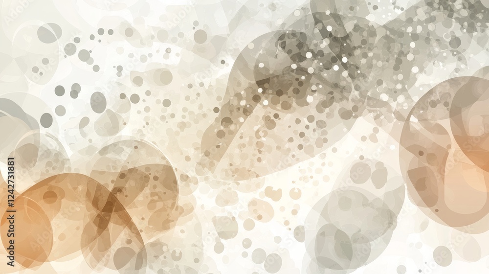 Poster flowing dots create an abstract, elegant background design.