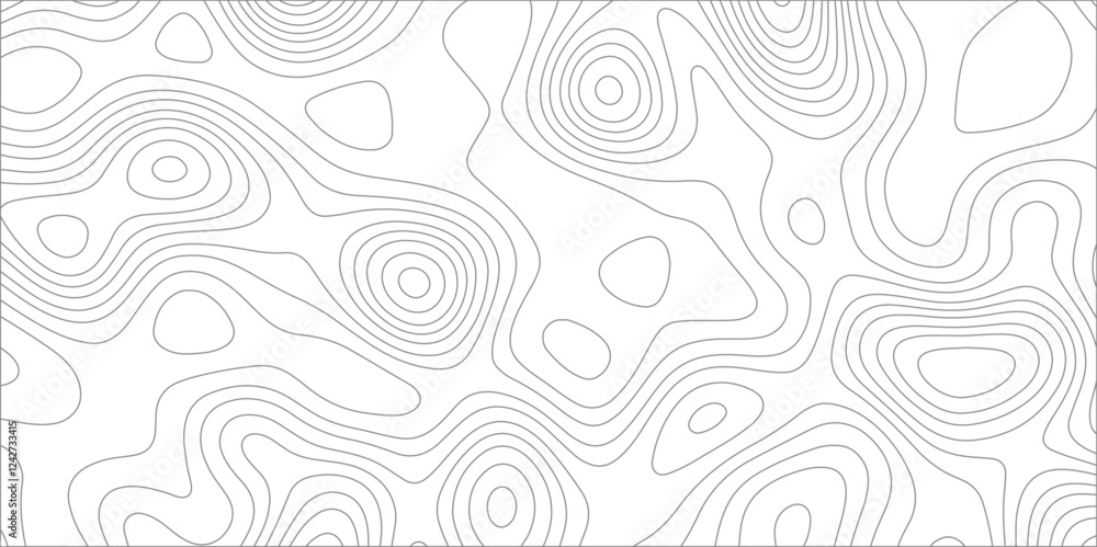 Poster abstract background with topographic map white background. the stylized height of the topographic ma