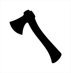 Silhouette of wood old axe vector icon sign illustration design.