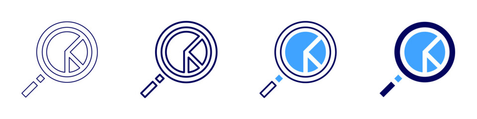 Anomaly tracking icon in 4 different styles. Thin Line, Line, Bold, and Bold Line. Duotone style. Editable stroke