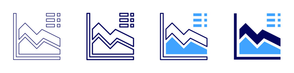 Employee performance icon in 4 different styles. Thin Line, Line, Bold, and Bold Line. Duotone style. Editable stroke