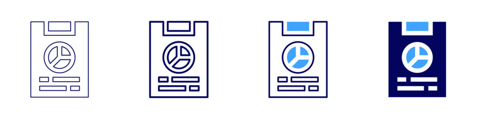 Obraz premium Image analysis icon in 4 different styles. Thin Line, Line, Bold, and Bold Line. Duotone style. Editable stroke