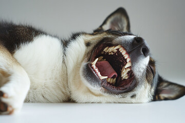 Fototapeta premium Cute dog photo, pet dog close-up