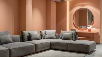 modern living room with sofa