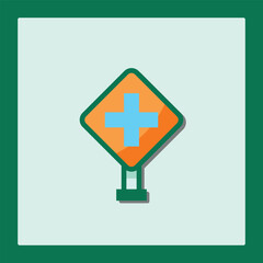 Crossroad Icon:  Intersection Guidance Symbol