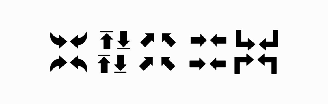 Vector Up Arrow Icon , Arrows, Black arrows icon vector set.