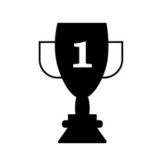 trophy silhouette icon design template