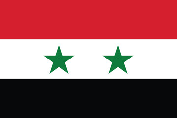 Syria flag official colors and proportion digital vector illustration.