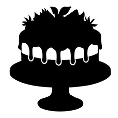 Adobe IlluChocolate cake silhouette vector icon sign symbol illustration design.strator Artwork