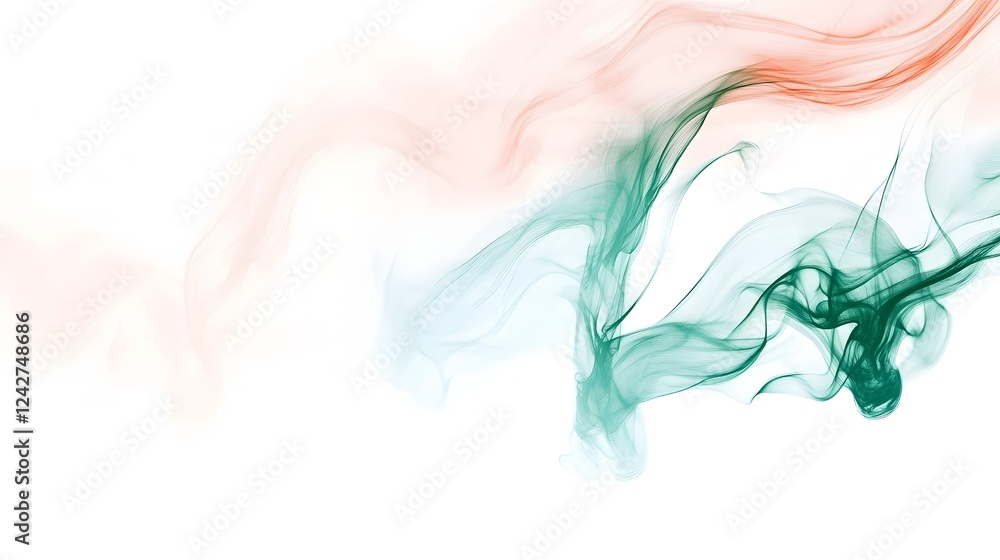 Aufkleber flowing elegance vibrant abstract ink paint splash in soft gradient colors