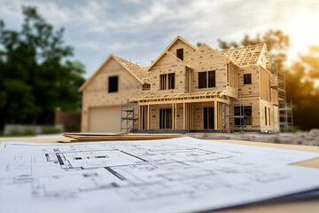 New Home Construction Illustration