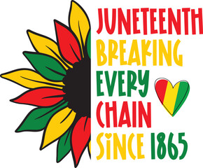 Juneteenth Breaking Every Chain Since 1865  SVG - Black History SVG, Black History Month T-shirt Design, Black History SVG PNG DXF EPS, Black History T-shirt Design, Black History Quotes SVG