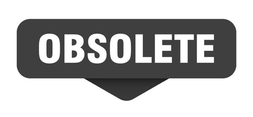 obsolete sticker. obsolete sign on transparent background