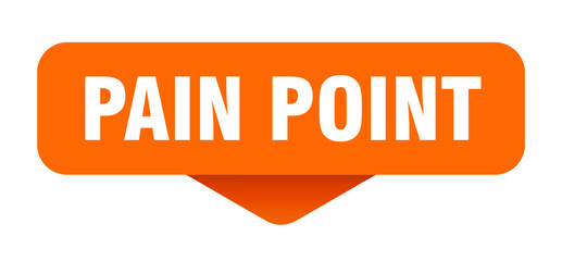 pain point sticker. pain point sign on transparent background