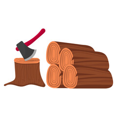 Illegal Logging Illustration