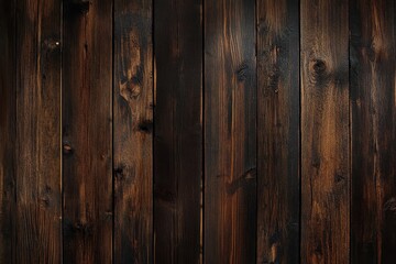 Dark brown wood planks background texture, vertical, rustic, design