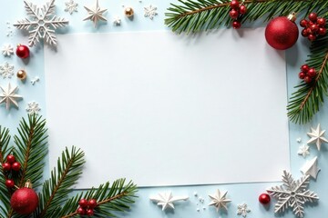 Blatt mit Weihnachtsmotiven auf wei?em Hintergrund, christmas, winter, feiertag