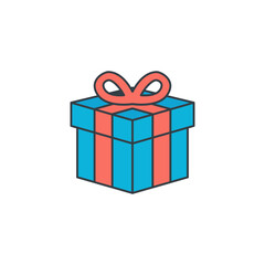 Gift Box icon symbol vector illustration isolated on white background