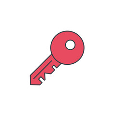 Key icon symbol vector illustration isolated on white background
