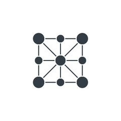Network icon symbol vector illustration isolated on white background