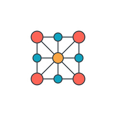 Network icon symbol vector illustration isolated on white background