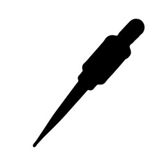 Fototapeta premium Liquid dropper silhouette vector icon sign symbol illustration design.