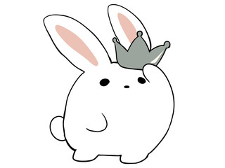 うさぎ 冠 銀