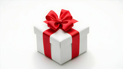 Gift Box Red Ribbon Illustration