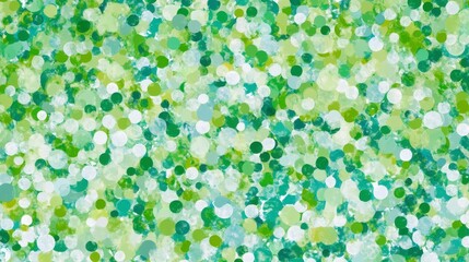 Abstract Green Circle Pattern. Vibrant and dynamic design with various shades of green and white dots. Perfect for wallpaper, fabric, or other design projects.