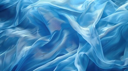 Obraz premium Soft, flowing abstract background of blue fabric, delicate texture, artistic concept of fabric.