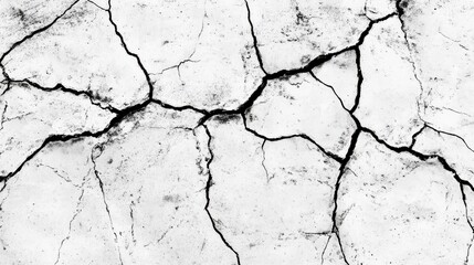 Fototapeta premium A Striking Image of Extensive Cracks in Concrete
