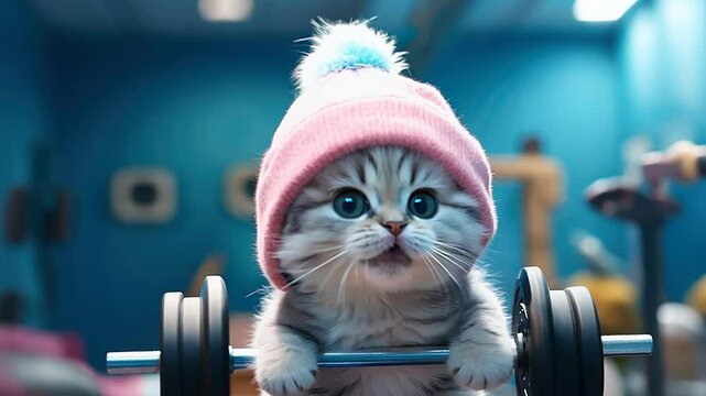 Adorable animation: a cute animated kitten bringing joy and charm, showcasing playful movements, expressive features, and delightful antics, perfect for family entertainment and spreading happiness.