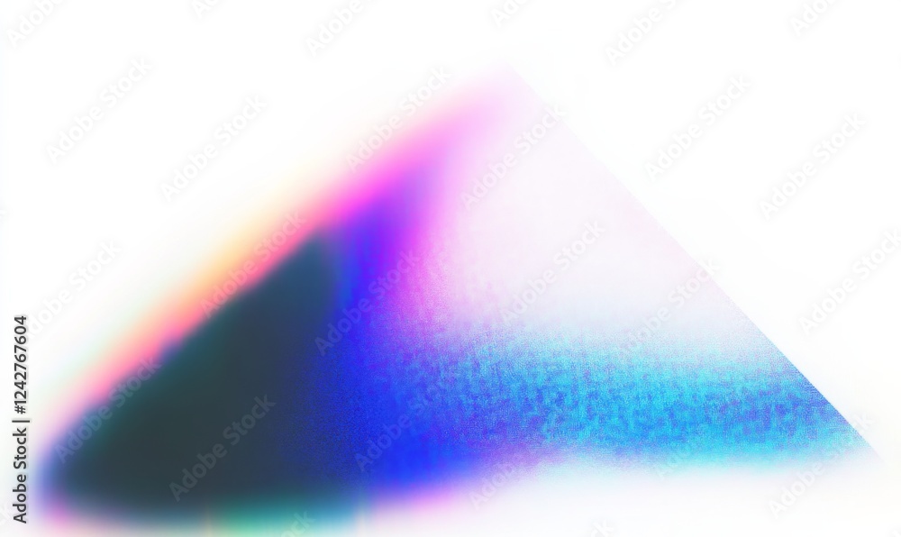 Aufkleber abstract 3d triangular shape with gradient effect on white background, blue, pink, and purple shades