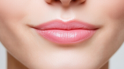 Obraz premium beautiful woman Portrat pink lips