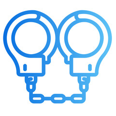 handcuffs Gradient icon