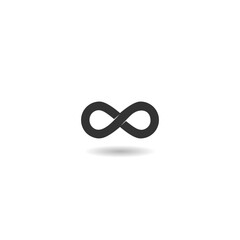 Fototapeta premium Simple Infinity icon with shadow