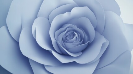 Stunning Pastel Purple Paper Rose, Detailed Floral Design, Elegant Flower Art