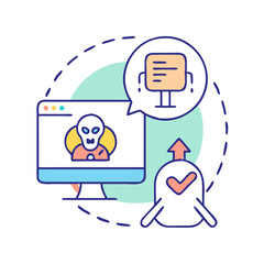 hacking attempt icon, hacking attempt vector illustration-simple illustration of hacking attempt, perfect for hacking attempt logos and icons