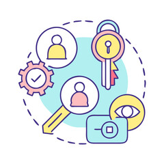 key management icon, key management vector illustration-simple illustration of key management, perfect for key management logos and icons