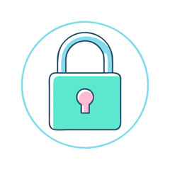 lock icon, lock vector illustration-simple illustration of lock, perfect for lock logos and icons