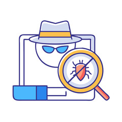 spyware icon, spyware vector illustration-simple illustration of spyware, perfect for spyware logos and icons