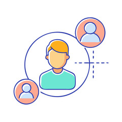 user roles icon, user roles vector illustration-simple illustration of user roles, perfect for user roles logos and icons