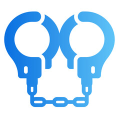handcuffs Gradient icon