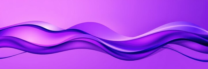 Vibrant abstract purple waves on a modern background, abstract design elements, art