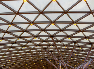 A large, open space with a lot of light shining down on it