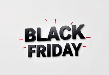 Fototapeta premium Exciting Deals and Discounts Create Buzz Around Black Friday Shopping Frenzy. Generative AI