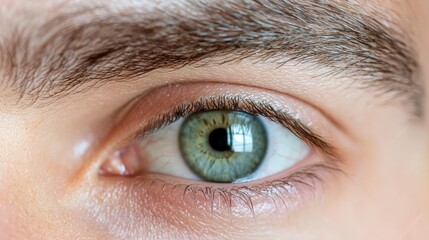 Obraz premium Close-up of a man's green eye