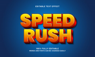speed rush editable text effect with a sport and race theme