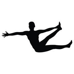 Silhouette, Sport Women Silhouette, Yoga,Yoga Pose, Graphic, Meditate, Relaxation, Workout, Black, Isolated, Lifestyle, Asana, Relax, Vector Illustration